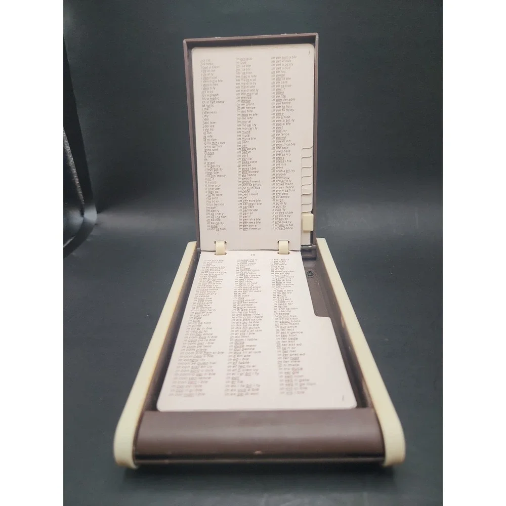Vintage 1970s  Speedy Speller Retro Mechanical Desktop Word Finder Spell Checker